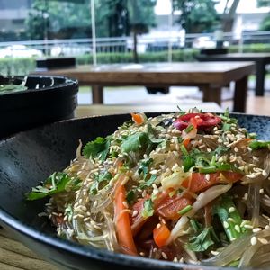 Japchae + interior (drop down windows!) at The Boneless Kitchen - 无骨厨房 in Central Singapore