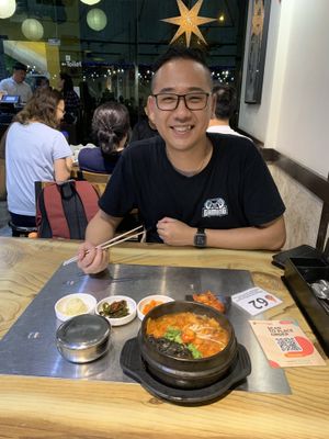 Kimchi and tofu soup at The Boneless Kitchen - 无骨厨房 in Central Singapore