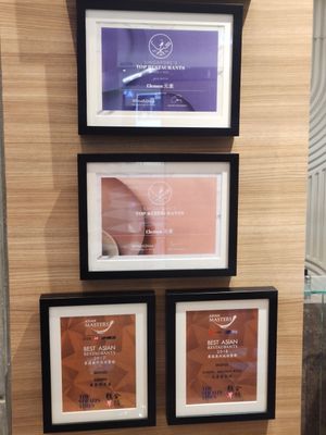 Certificate at elemen 元素 - Millenia Walk in Central Singapore