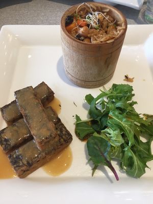 Truffle Tofu and brown rice at elemen 元素 - Millenia Walk in Central Singapore