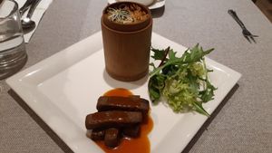 Blue Flower Toufu with Black Truffle Wild Rice at elemen 元素 - Millenia Walk in Central Singapore