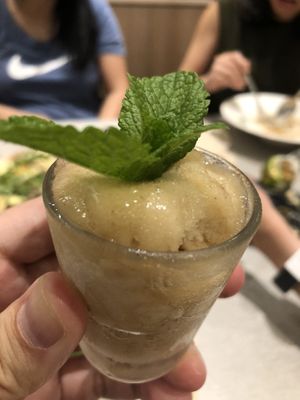 NDP 2020 Menu- plum sorbet at elemen 元素 - Millenia Walk in Central Singapore