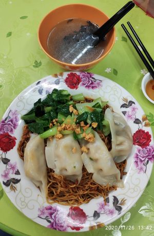 Dumpling Mee Kia at Xiu Yuan Vegetarian Eating House in Central Singapore