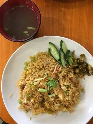 Tom yum fried rice at Xiu Yuan Vegetarian Eating House in Central Singapore