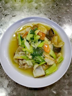 Fried Hor Fun with Sticky Gravy at Xiu Yuan Vegetarian Eating House in Central Singapore