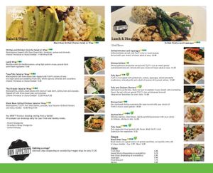 Menu at The Urban Fork in Guam