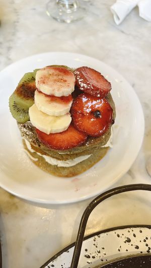 pancakes veganos  at Casa Munay in Buenos Aires