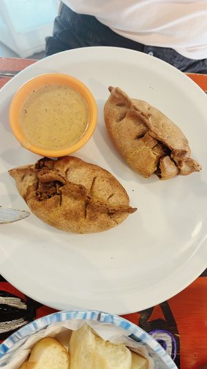 empanadas veganas de harina integral  at Casa Munay in Buenos Aires