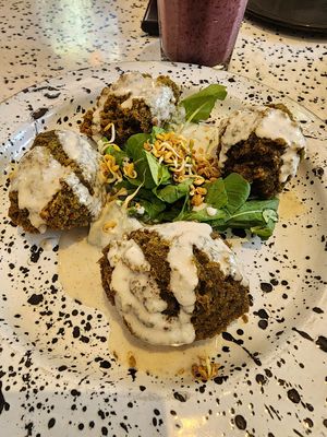 Falafel at Casa Munay in Buenos Aires