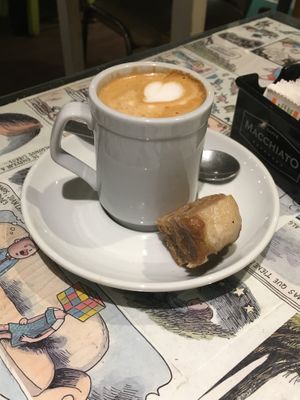 Coffee with almond milk  at Casa Munay in Buenos Aires