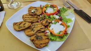 Grilled seitan at Zenzero e Salvia in Catania