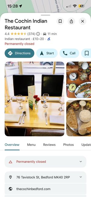 Permanently closed   at The Cochin in Bedford