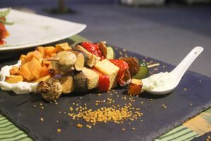 skewers at Cavoli Nostri in Naples