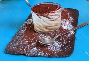 Delicious tiramisu at Cavoli Nostri in Naples