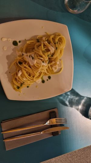 Spaghetti with lemon basil cheesy sauce (heaven) at Cavoli Nostri in Naples