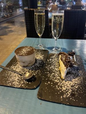 Tiramisu and chocolate cheesecake  at Cavoli Nostri in Naples