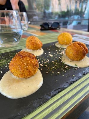 Arancini with Pumpkin and Porcini at Cavoli Nostri in Naples