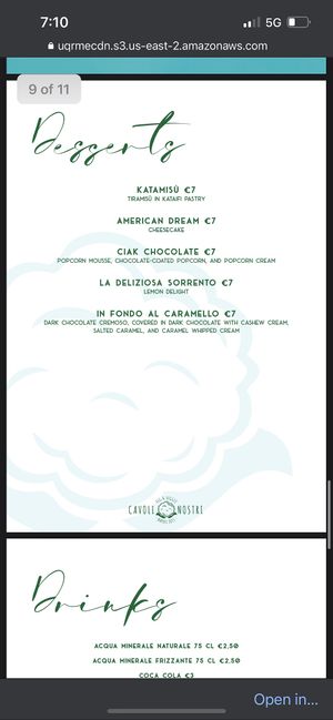 Dessert  at Cavoli Nostri in Naples