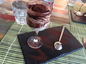 Incredible vegan tiramisu  at Cavoli Nostri in Naples