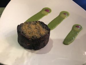 Tortino of Violet Potatoes and Friarielli  at Cavoli Nostri in Naples