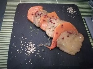 Seitan cuttlets with pumpkin and red pepper at Cavoli Nostri in Naples