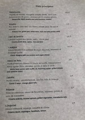 Menu dinner page 2 at Le Soixante 5 in Levis