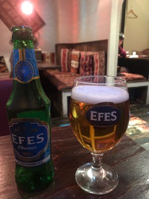Good Beer! at Truva Turkish Restaurant in Yokohama