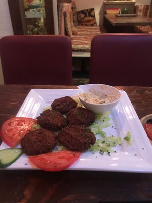 Falafel w/ hummus :-) at Truva Turkish Restaurant in Yokohama