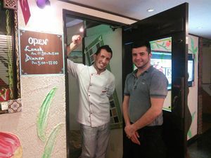 Chef and stuff at Truva Turkish Restaurant in Yokohama
