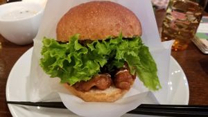 Chicken Teriyaki burger at Los Angeles in Kanazawa in Kanazawa