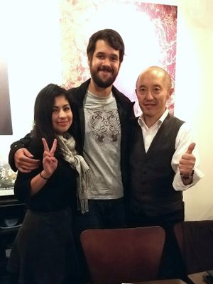 With the owner himself, such a nice guy at Los Angeles in Kanazawa in Kanazawa