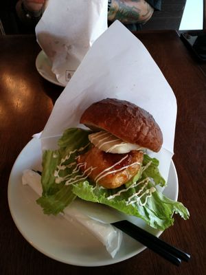 Teriyaki chicken burger - amazing! hope there was one like this in my country at Los Angeles in Kanazawa in Kanazawa