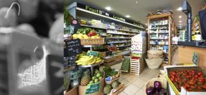 inside of the shop at Bio Saint Hilaire in Paris