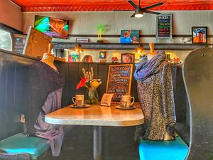 Fun booth holders to keep folks socially distanced 😀 at Sammy T's in Fredericksburg