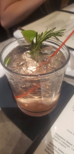 Lavender gin fizz at Sammy T's in Fredericksburg