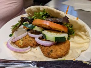Falafel Pita at Sammy T's in Fredericksburg
