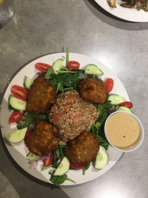 Vegan Ellen salad (falafel) at Sammy T's in Fredericksburg