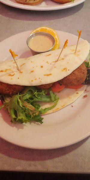 Falafel pita at Sammy T's in Fredericksburg