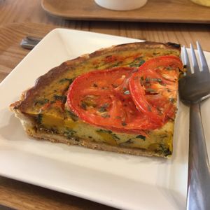 delicious kabocha squash & tomato quiche at Green Bakery in Taipei