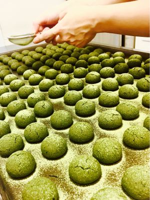 Green tea snowball at Green Bakery in Taipei