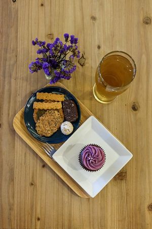 Cookies, cupcake and tea at Green Bakery in Taipei