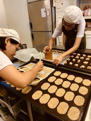 happy working at Green Bakery in Taipei