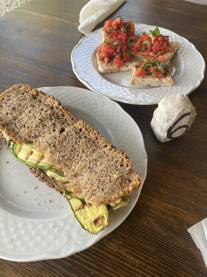 some of the lunch options   at Orti di Mare in Capoliveri