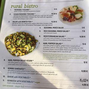 Menu at Orti di Mare in Capoliveri