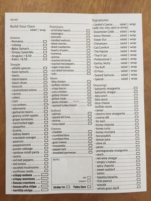 Choose your own fillings at Simply Salad in Santa Monica