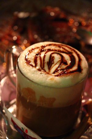 Lovely decadent vegan coffee! at The V Factor in Lanzarote