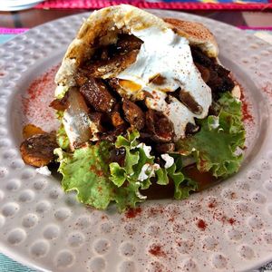 The vegan kebab at The V Factor in Lanzarote