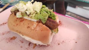 Hot dog at The V Factor in Lanzarote