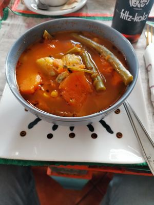 Chickpea soup at The V Factor in Lanzarote