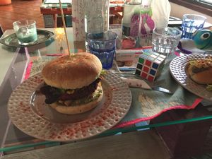 Amazing burger! at The V Factor in Lanzarote